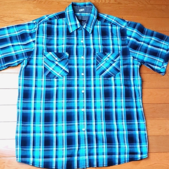 Bruno Other - Bruno Men's Plaid Short Sleeve Shirt